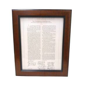LDS Wall Hanging The Living Christ Proclamation Wood Framed 17x14 Jesus Savior